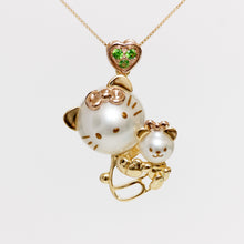 画像をギャラリービューアに読み込む, Hello Kitty and Tinychum<br>Pendant Top<br>K18PG&YG