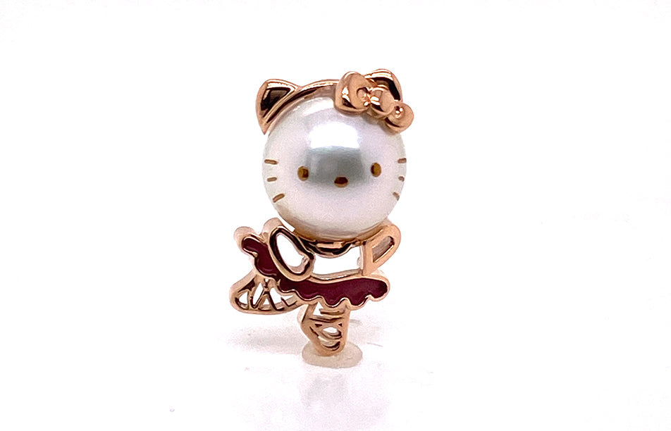 Hello Kitty - ballerina-<br>Pendant Top<br>K18PG/YG